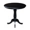 International Concepts Round 36 in Rd Top Pedestal Table, 12 in Leaf, 34.9 inH, Adjustable Height, Black, 36 W, 48 L, Wood K46-36RXT-6B - alternate 2